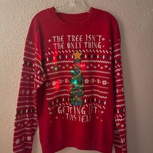 Ugly Christmas "The tree isn't the only thing getting lit this year" Light Up Sw
